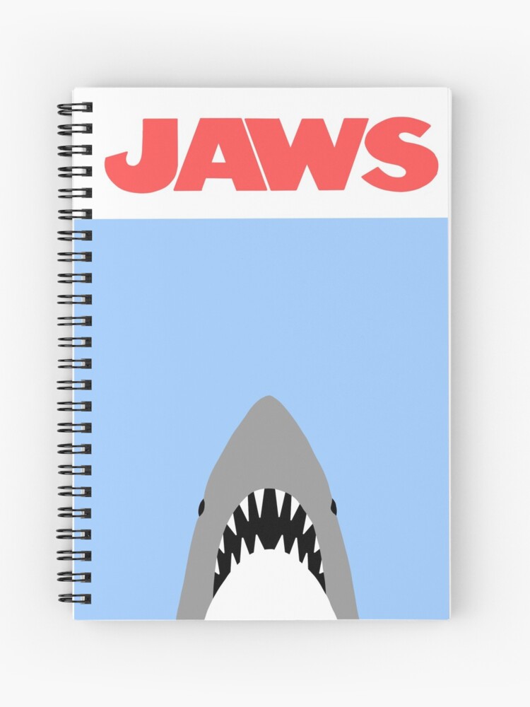 Jaws Poster Spiral Notebook By Cranmer93 Redbubble