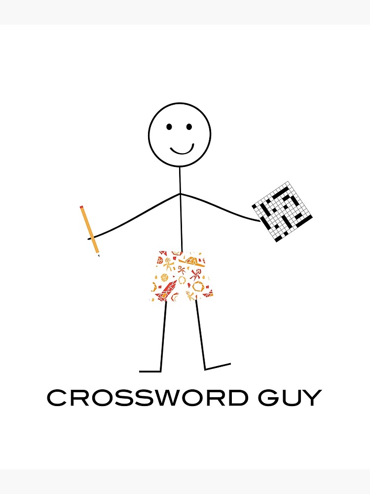 Funny Mens Crossword Puzzle Guy Poster by whyitsme Redbubble