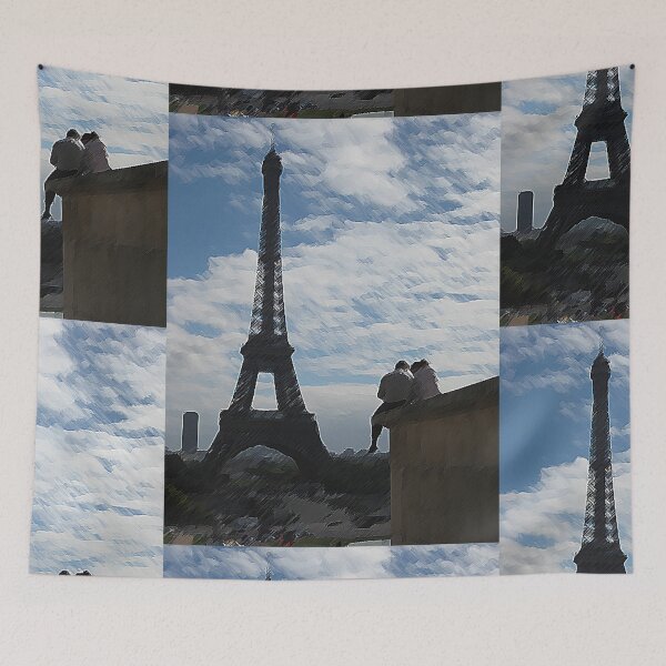 Item preview, Eiffel Tower Lovers in Paris designed and sold by Thispoeticlife.