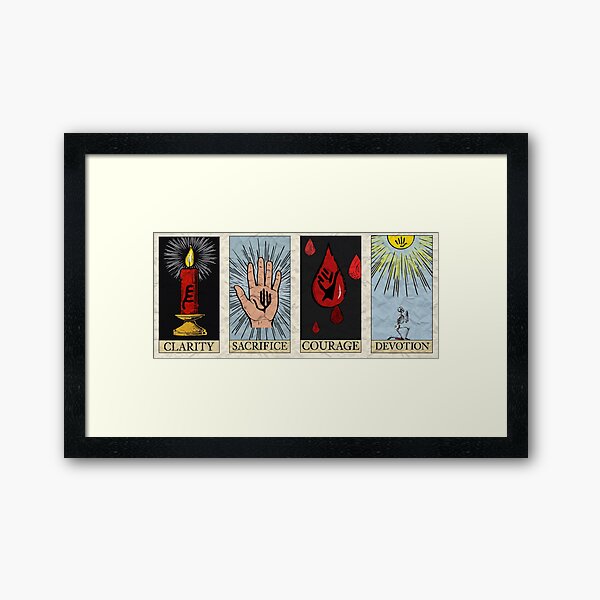 My Chemical Tarot Cards Framed Art Print