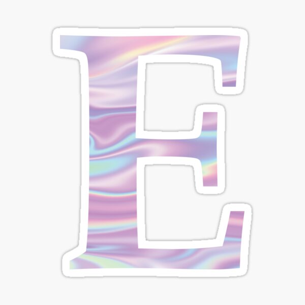 Aperçu de l'œuvre Lettre E Holographique créée et vendue par Brighterbykate.