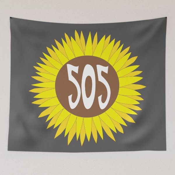 Artikelvorschau, Handgezeichnete New Mexico Sunflower 505 Vorwahl entworfen und verkauft von itsrturn.
