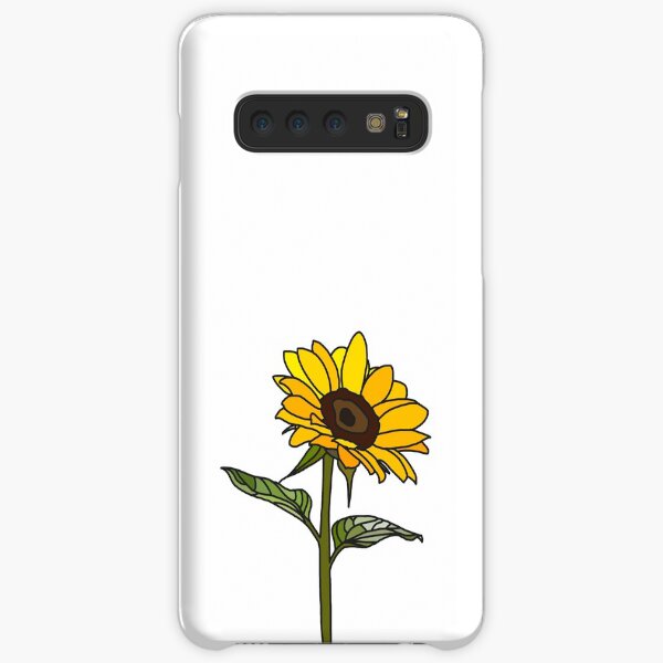 Aesthetic Sunflower on White Samsung Galaxy Snap Case