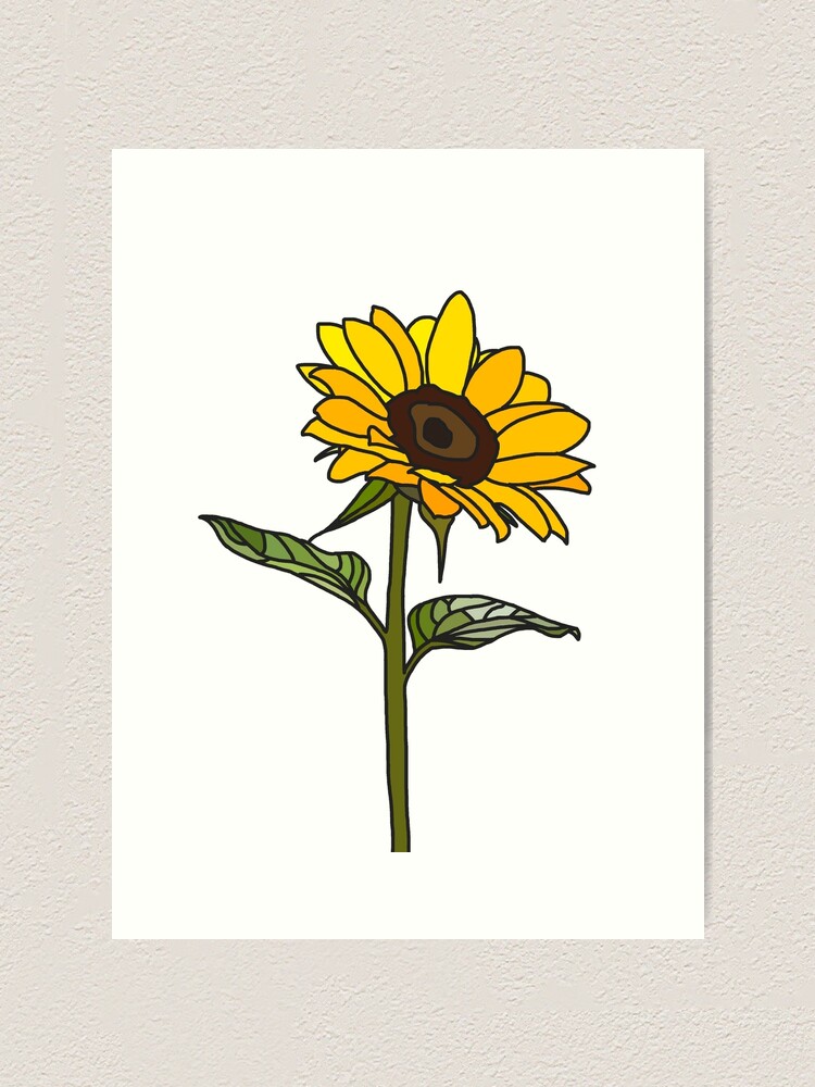 Transparent Aesthetic Flower Png - Simple Aesthetic Drawing Sunflower, Png  Download - kindpng