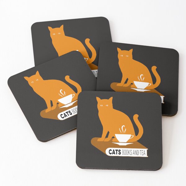 Item preview, CATS Books And Tea Shirt - Cat Book Lover  designed and sold by Awesome  People Store.