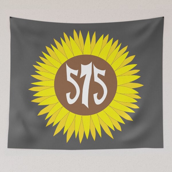 Item preview, Hand Drawn New Mexico Sunflower 575 Area Code designed and sold by itsrturn.