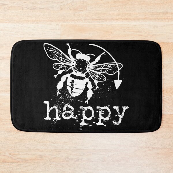Aperçu de l'œuvre Bee happy typography text art quote by Word Fandom - wordfandom créée et vendue par Kerry Pritchard.