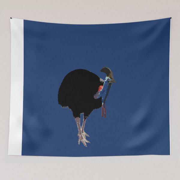 Item preview, Cassowary (Casuarius casuarius) on Navy  designed and sold by ChrissyWild.