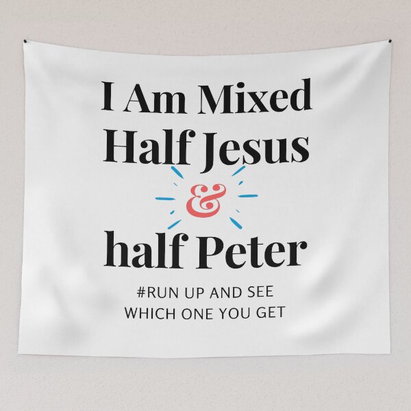 Item preview, Half Jesus and Half Peter designed and sold by Design4Time.