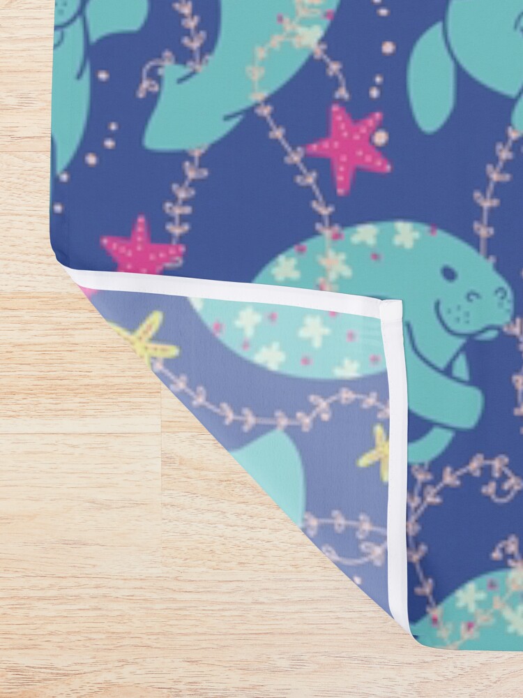 Alternate view of Oh the Hue-Manatee: bright Shower Curtain
