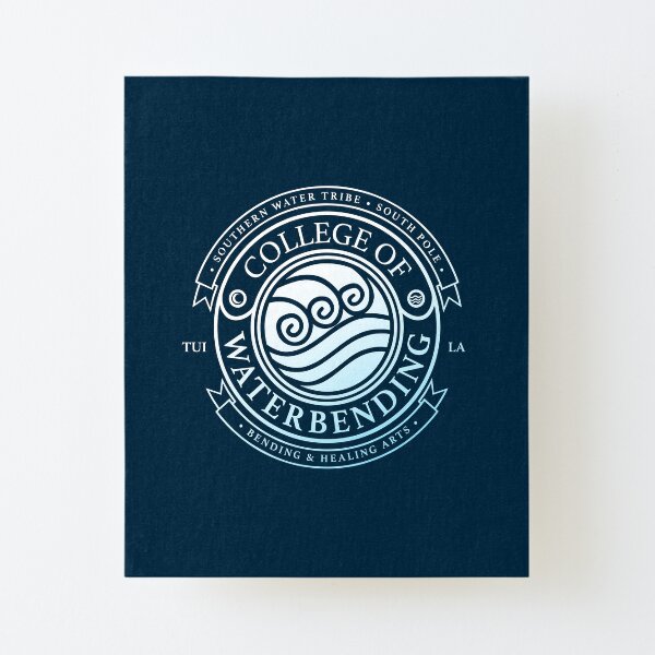 ATLA College of Waterbending: Avatar Inspired-Design Canvas Mounted Print