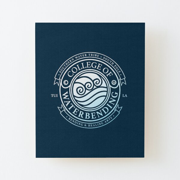 Avatar College of Waterbending, Avatar-Inspired Design Wood Mounted Print