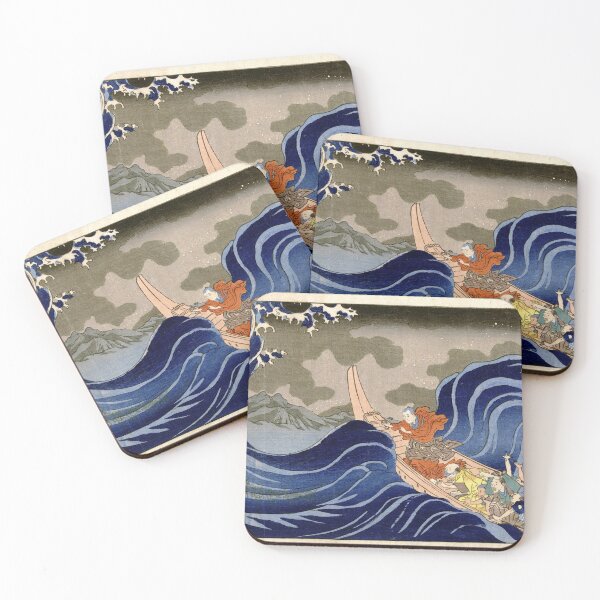 Item preview, Utagawa Kuniyoshi - In the Waves at Kakuda enroute to Sado Island designed and sold by Hangastudio.