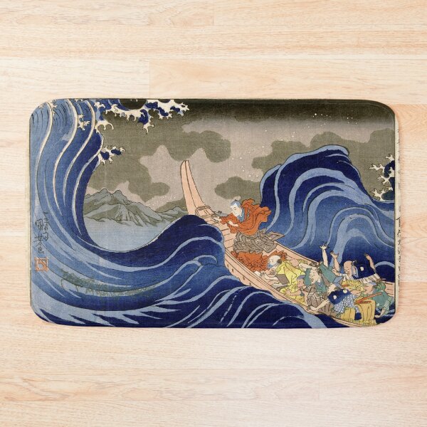 Item preview, Utagawa Kuniyoshi - In the Waves at Kakuda enroute to Sado Island designed and sold by Hangastudio.
