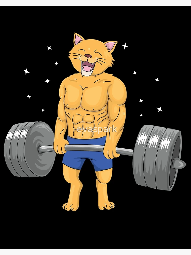 Cat Deadlift Powerlifting T Shirt Fitness Gym Lifting Weights Tee Gifts  Art Print for Sale by LiqueGifts