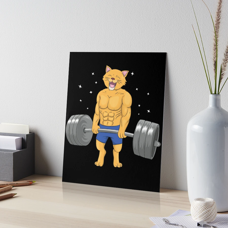 Cat Deadlift Powerlifting T Shirt Fitness Gym Lifting Weights Tee Gifts  Art Print for Sale by LiqueGifts