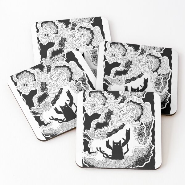 Item preview, Inky Ghost Cats II designed and sold by alliedraws.