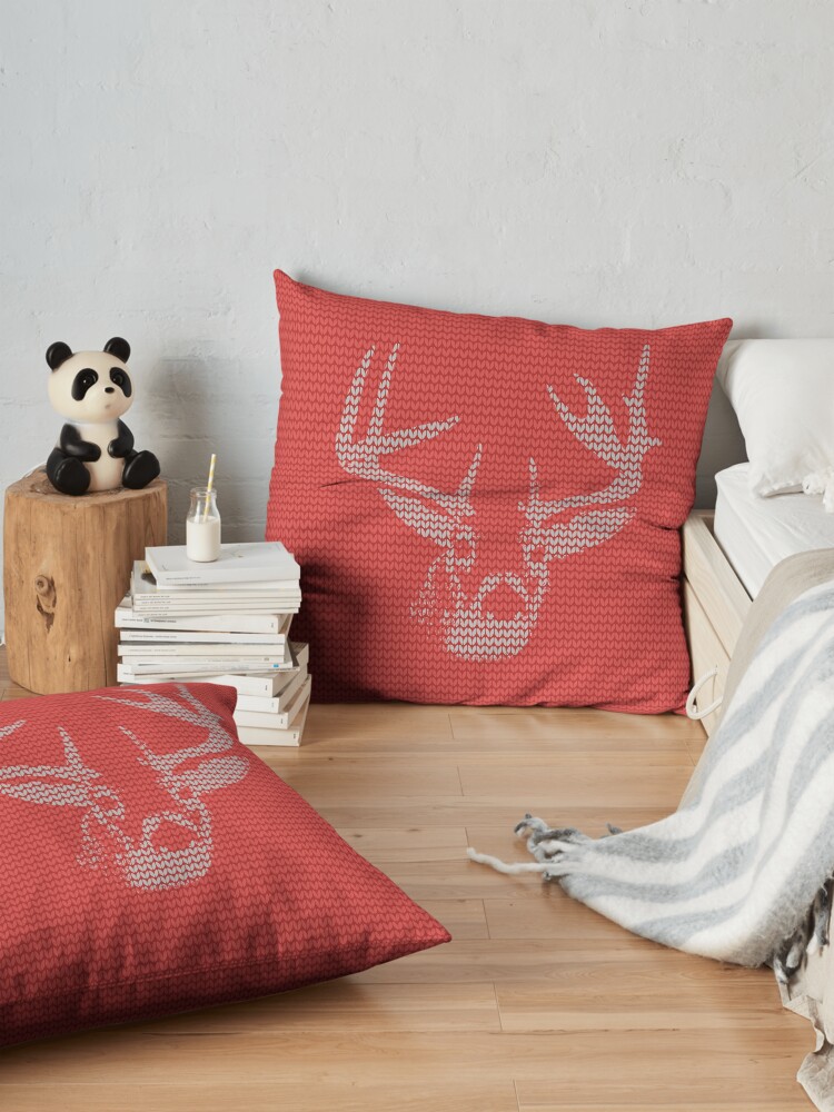 Alternate view of Knitted Reindeer Sweater Floor Pillow
