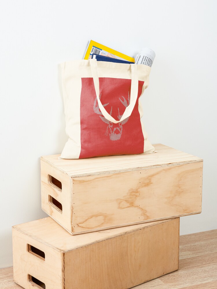 Alternate view of Knitted Reindeer Sweater Tote Bag