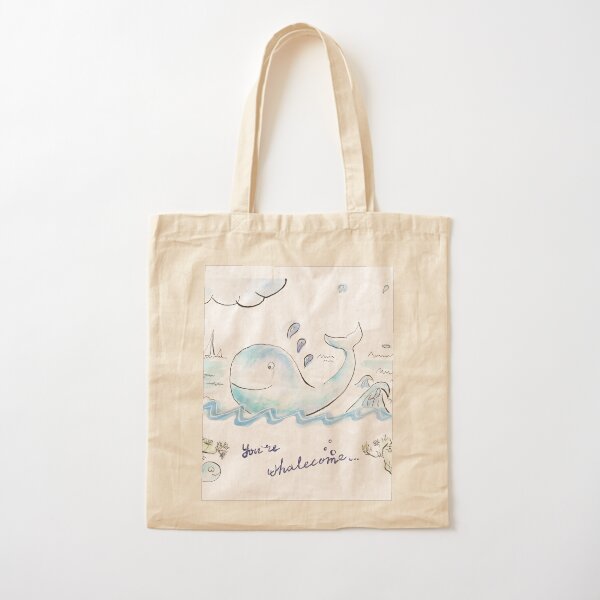 You're whalecome Cotton Tote Bag