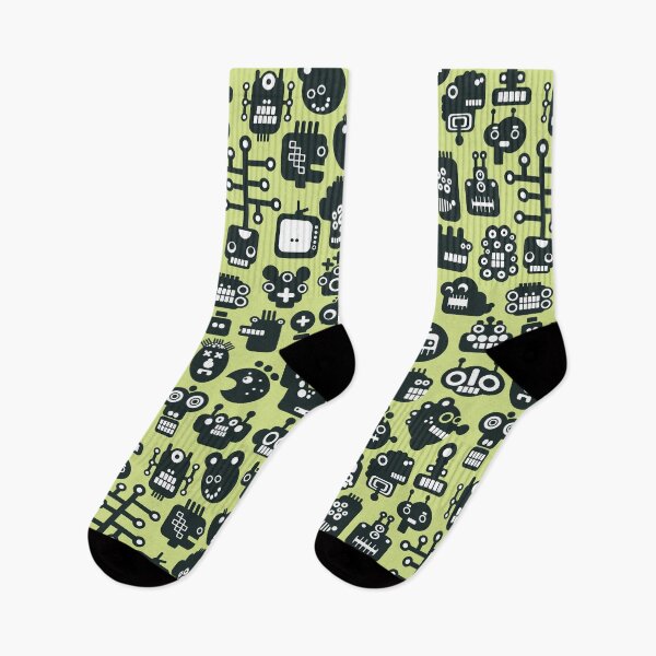 Item preview, Robots faces green designed and sold by Ekaterina Panova.