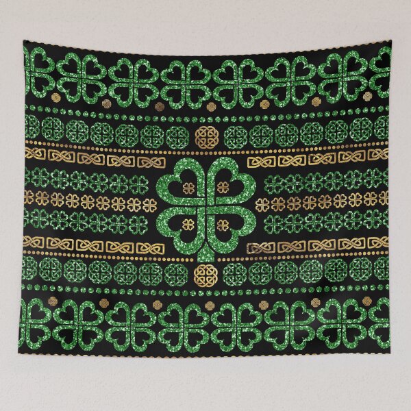 Item preview, Shamrock Four-leaf clover Ornament designed and sold by k9printart.