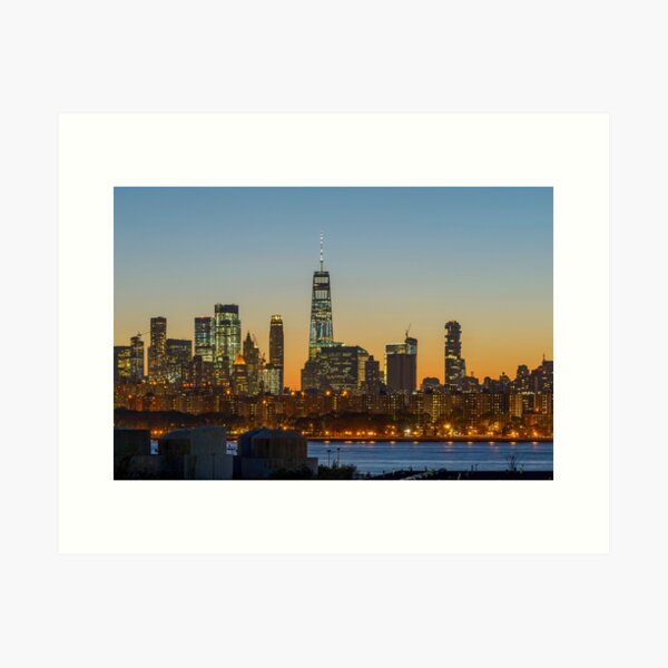Skyline de Manhattan la nuit Impression artistique