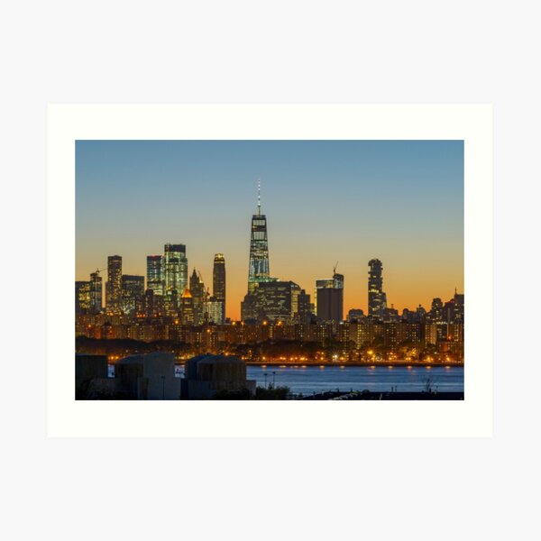 Skyline de Manhattan la nuit Impression artistique