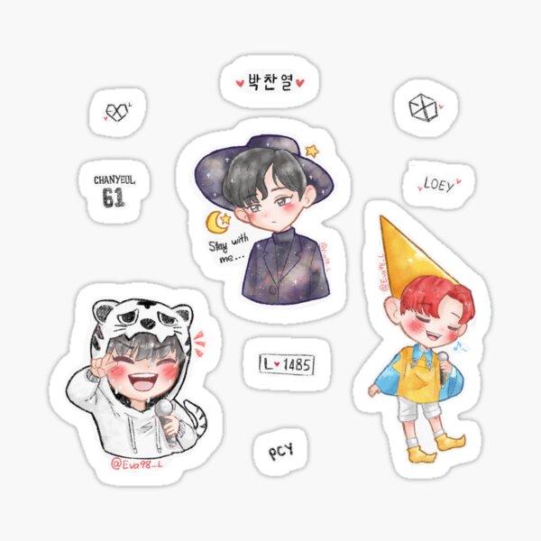 exo yeol sticker by eva98 l redbubble