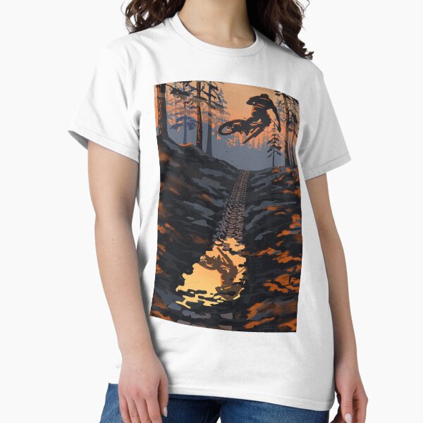 Item preview, Retro styled mountain biking dirt jumper sunset designed and sold by SFDesignstudio.