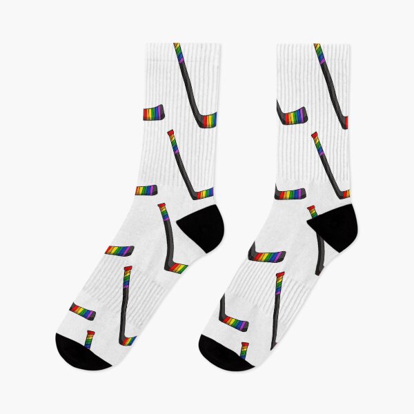 Item preview, Gay and Rainbow Hockey Pride version 2 designed and sold by TheArtChemists.