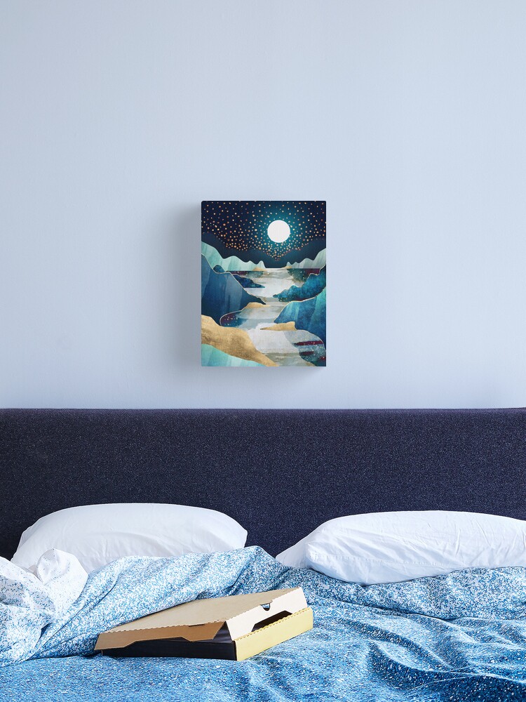 Thumbnail 2 of 3, Canvas Print, Moon Glow designed and sold by spacefrogdesign.