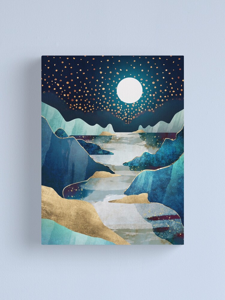 Thumbnail 1 of 3, Canvas Print, Moon Glow designed and sold by spacefrogdesign.