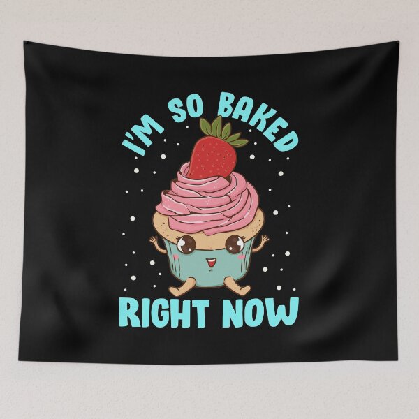 Item preview, Cute & Funny I'm So Baked Right Now Cupcake Pun designed and sold by perfectpresents.