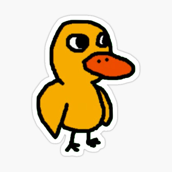 The duck from the duck song Sticker