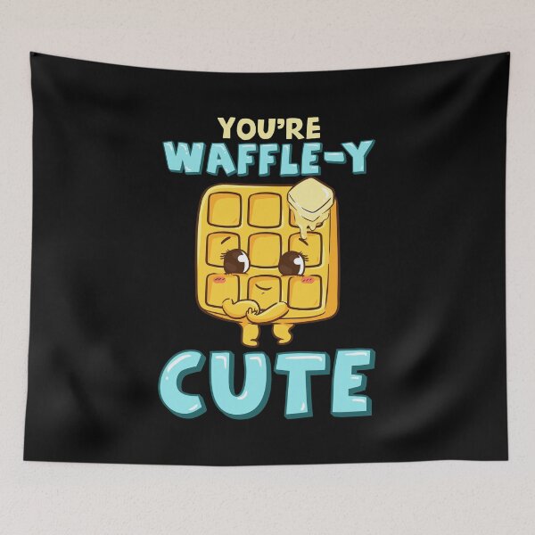 Item preview, Funny You're Waffle-y Cute Waffle Breakfast Pun designed and sold by perfectpresents.