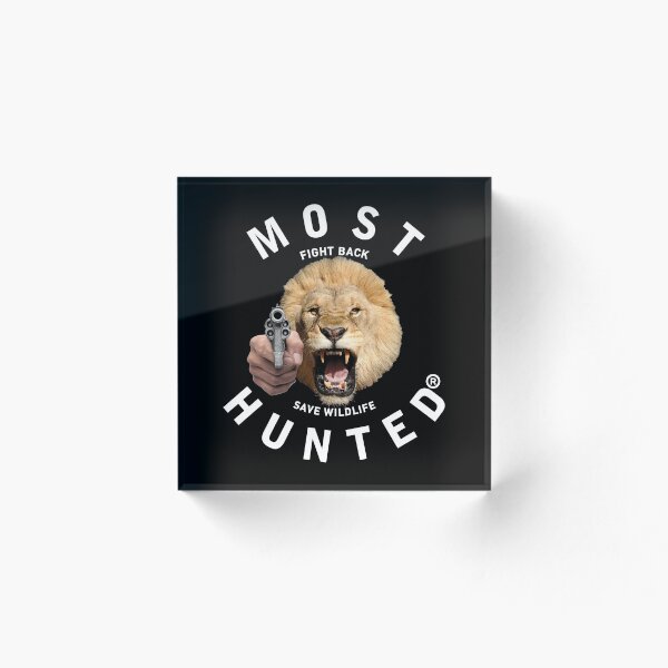 Item preview, MOST HUNTED REAL LION HEAD SAVE WILDLIFE STATEMENT designed and sold by MOSTHUNTED.