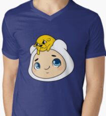 Camiseta de cuello en V Baby Jake y Finn
