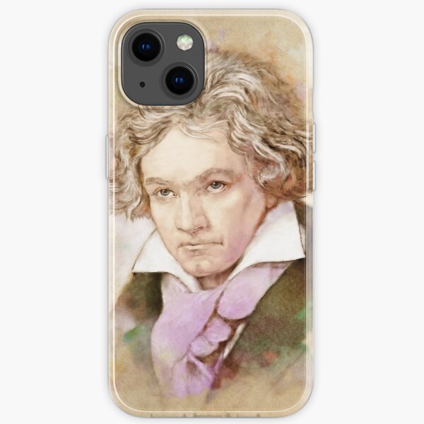 Ludwig van Beethoven im Aquarell Stil iPhone Soft Case