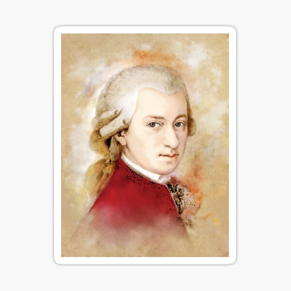 Wolfgang Amadeus Mozart Sticker