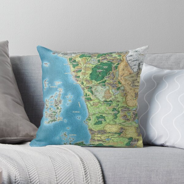 Faerûn map Throw Pillow