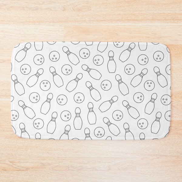 Item preview, Bowling seamless black pattern. Outline simple vector background. designed and sold by illucesco.