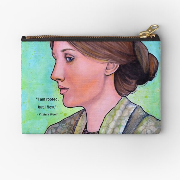 Virginia Woolf - with quote Zipper Pouch