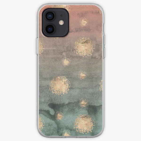 Rose Gold Splatter Dots iPhone Soft Case