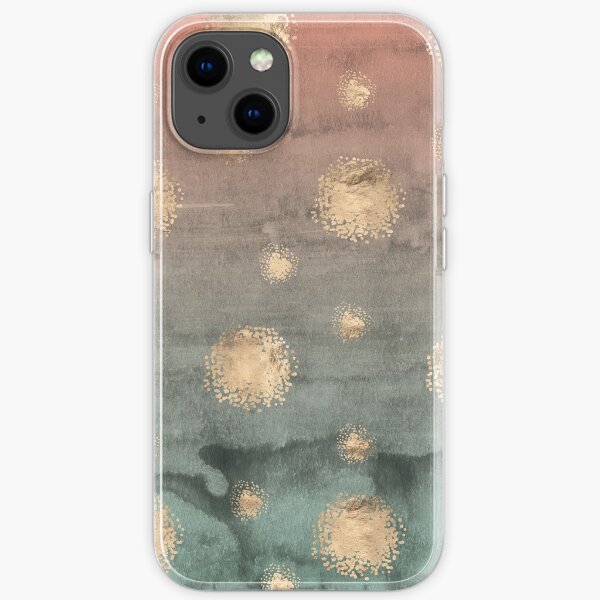 Rose Gold Splatter Dots iPhone Soft Case