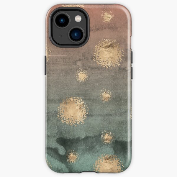 Rose Gold Splatter Dots iPhone Tough Case