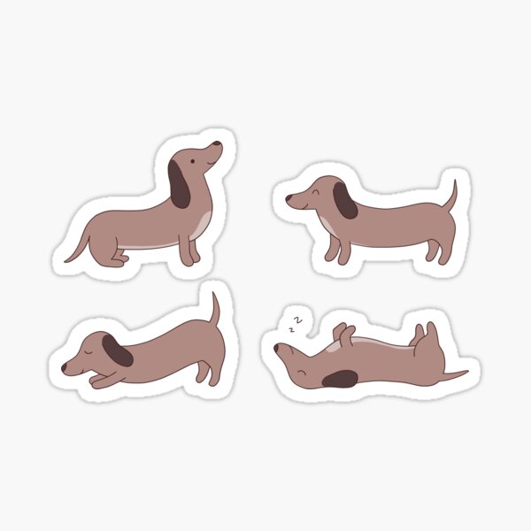 Item preview, Light Pink Dachshund Dog Paws Bones Pattern designed and sold by lucypooki.