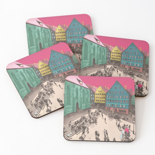 Item preview, Tübingen Holzmarkt, nostalgic cityscape designed and sold by Mauswohn.