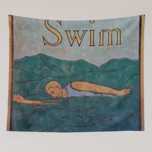 Item preview, learn to swim designed and sold by BookCoverSeeker.