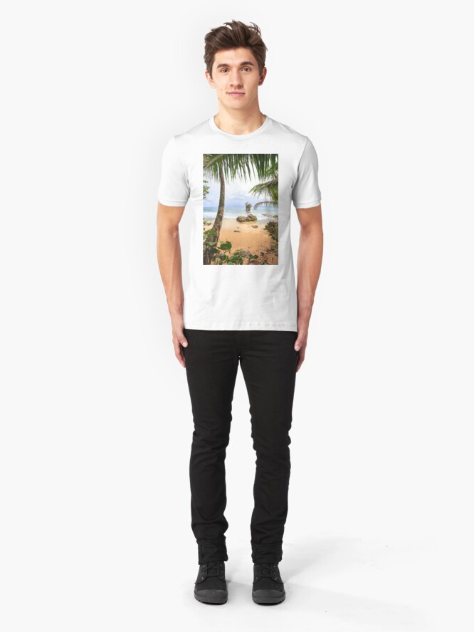 Alternate view of Beach in Manzanillo Costa Rica Slim Fit T-Shirt